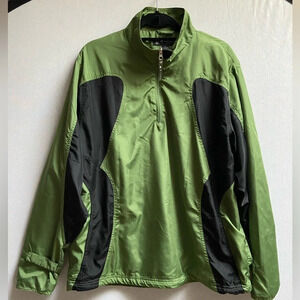 Storm Pack Lightweight Men's Pullover Windbreaker Jacket Green Size L